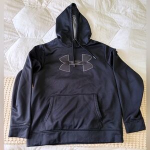 Under Armour Black Hoodie Sweatshirt with Gray Logo